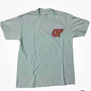 Odd Future Mint Green Tee with OF Logo Medium Excellent